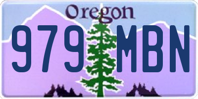 OR license plate 979MBN