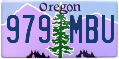 OR license plate 979MBU