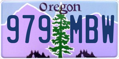 OR license plate 979MBW