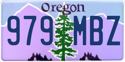 OR license plate 979MBZ