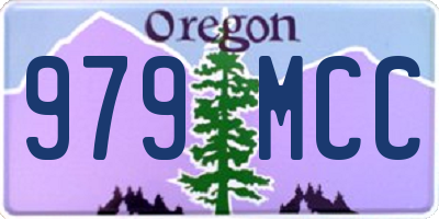 OR license plate 979MCC