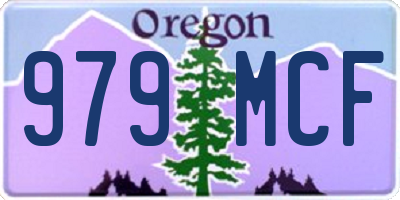 OR license plate 979MCF