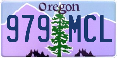 OR license plate 979MCL