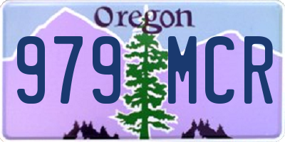 OR license plate 979MCR