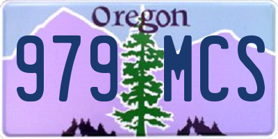 OR license plate 979MCS