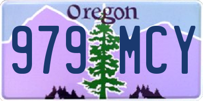 OR license plate 979MCY