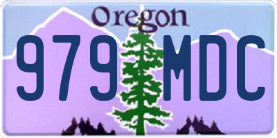 OR license plate 979MDC