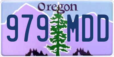 OR license plate 979MDD
