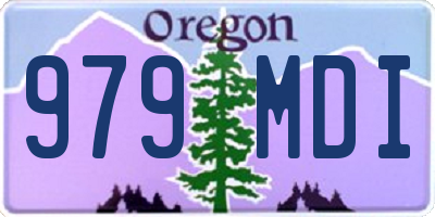 OR license plate 979MDI