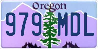 OR license plate 979MDL
