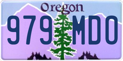 OR license plate 979MDO