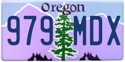 OR license plate 979MDX