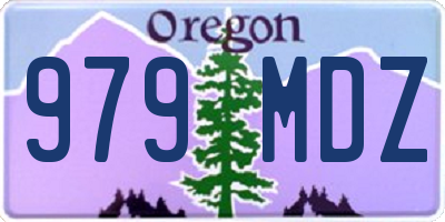 OR license plate 979MDZ