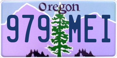 OR license plate 979MEI