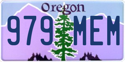 OR license plate 979MEM