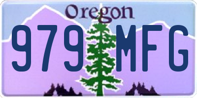 OR license plate 979MFG