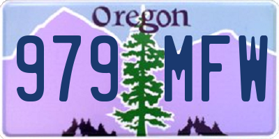 OR license plate 979MFW