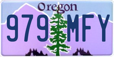 OR license plate 979MFY