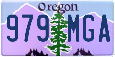 OR license plate 979MGA