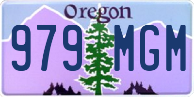 OR license plate 979MGM