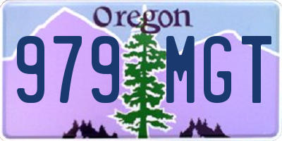 OR license plate 979MGT