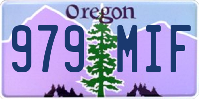 OR license plate 979MIF