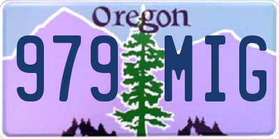 OR license plate 979MIG