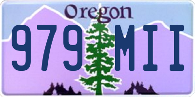 OR license plate 979MII