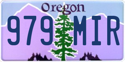 OR license plate 979MIR