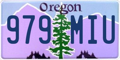 OR license plate 979MIU