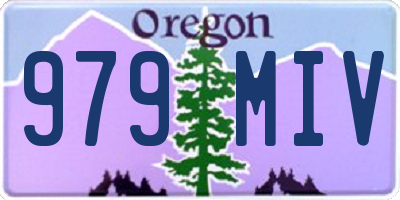 OR license plate 979MIV