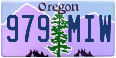 OR license plate 979MIW