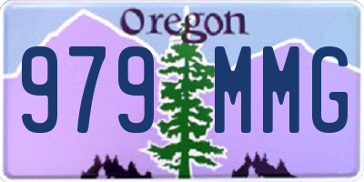 OR license plate 979MMG