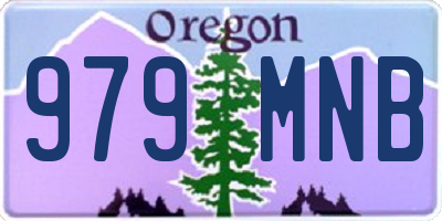 OR license plate 979MNB