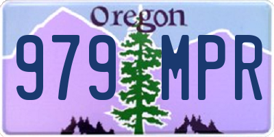 OR license plate 979MPR