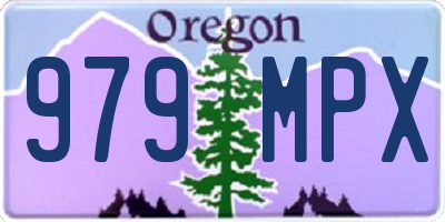 OR license plate 979MPX