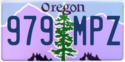 OR license plate 979MPZ