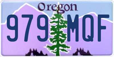 OR license plate 979MQF