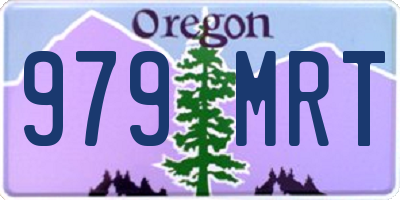 OR license plate 979MRT