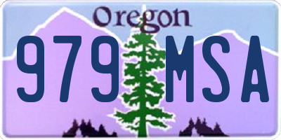 OR license plate 979MSA