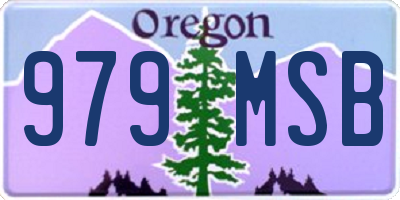 OR license plate 979MSB
