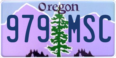 OR license plate 979MSC