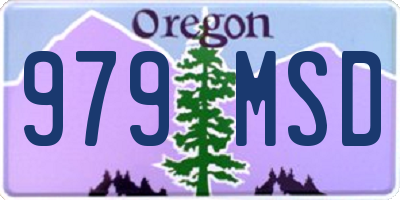 OR license plate 979MSD