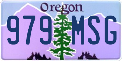 OR license plate 979MSG
