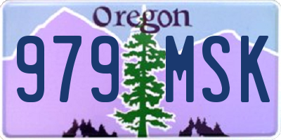 OR license plate 979MSK