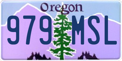 OR license plate 979MSL