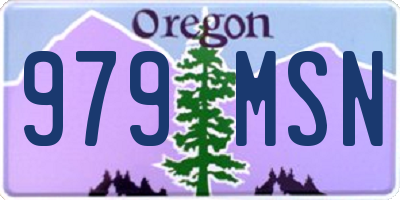 OR license plate 979MSN