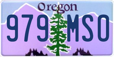 OR license plate 979MSO