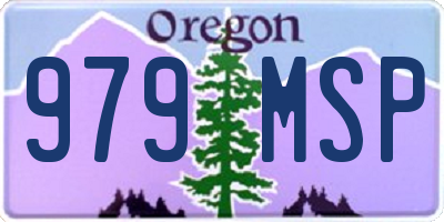 OR license plate 979MSP