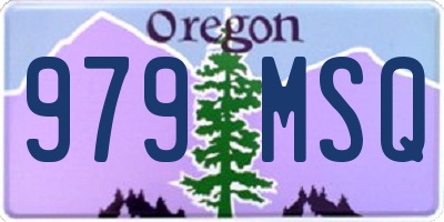 OR license plate 979MSQ